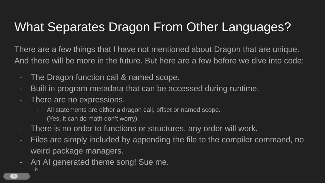 The Dragon Programming Language Proof of Concept - YouTube