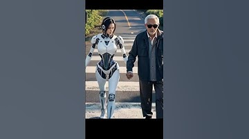 🚶‍♂️🤖 Old Man Walking with His Robot Companion – Heartwarming Bond! #robots #robot