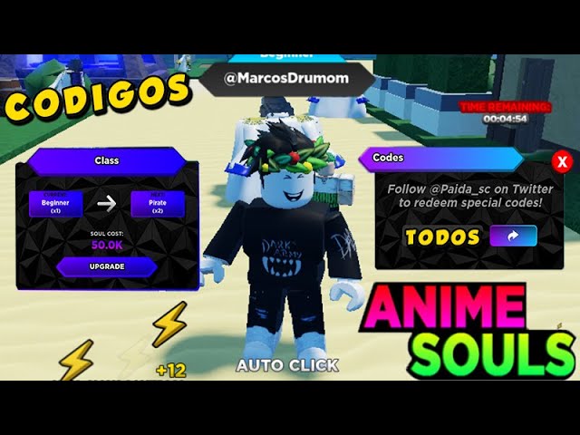 NOVOS CODIGOS NO ANIME SOULS (ROBLOX). #jogo #roblox #animesouls #codi