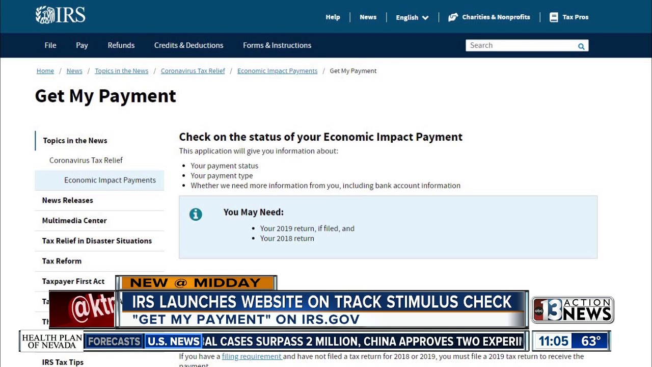 New IRS website helps you track stimulus check YouTube