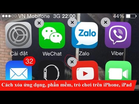 Cách xóa ứng dụng, phần mềm, trò chơi trên iPhone, iPad