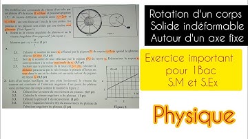 Exercice important 1BAC S.M "#physique" #Rotation d