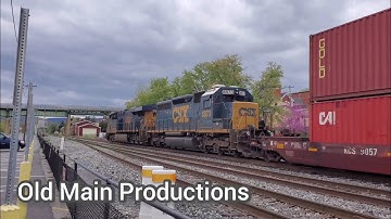 Ex Pennsylvania RR SD40-2 on CSX Q135, plus Q416 with CNW boxcar