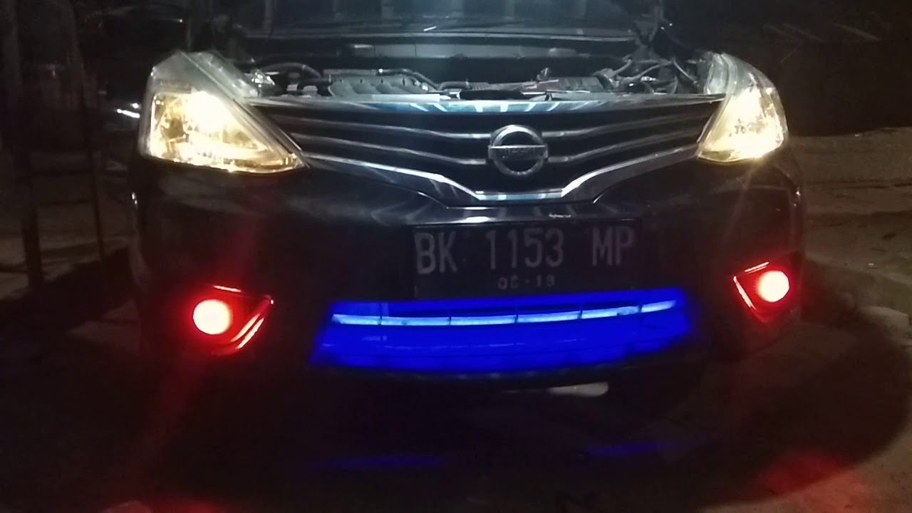 Nissan Grand Livina Pemasangan Fog Lamp Lampu Kabut Lampu Biru Di Bumper Depan Bagian Bawah Youtube