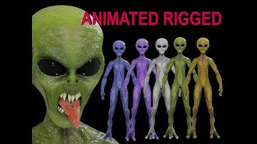 Alien Low-Poly 3D model animated Blender 3D | John DB