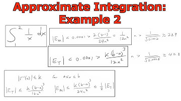 Approximate Integration: Example 2: Accuracy
