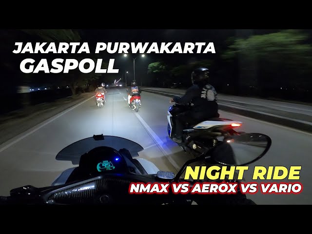 Night ride Nmax vs Aerox vs Vario rute Jakarta Purwakarta class=