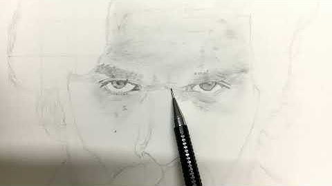 Sketch Of Allu Arjun from Pushpa Part-#1(eyes and forehad shading)