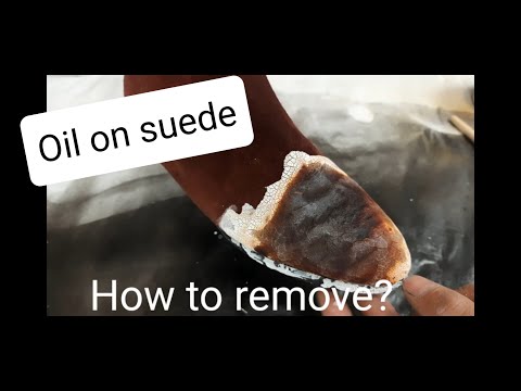 Removing Oil stains on suede