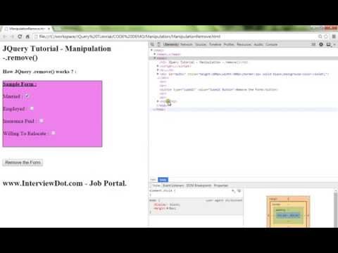 REMOVE METHOD JQUERY DEMO