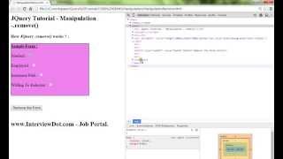 REMOVE METHOD JQUERY DEMO