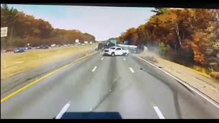 Tesla crashed into pickup which crashes into tanker truck - Route 3 Billerica MA