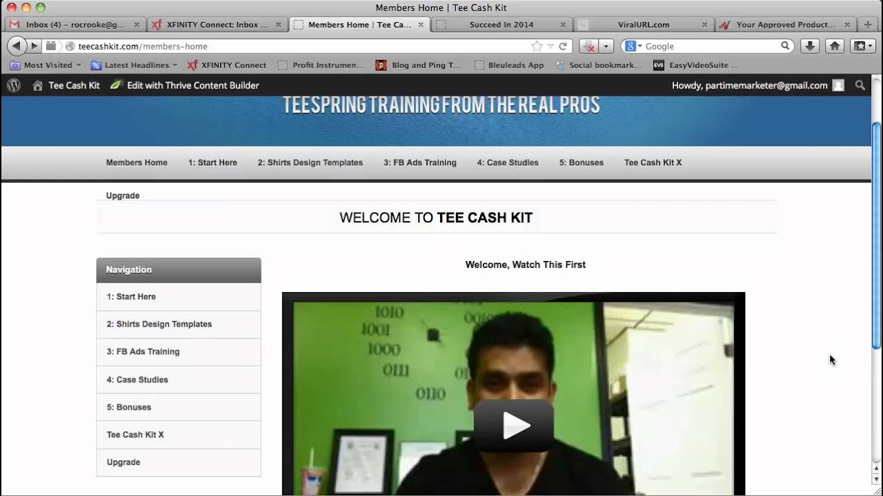 Tee Cash Kit - Succeed In 2014 Bonus Included