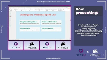 Evolution of the Lex Olympica and Esports Regulation – Shmatenko & Dulska (ERNC25)