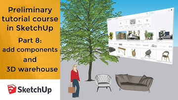SketchUp tutorial / Part 8: add components and 3D warehouse