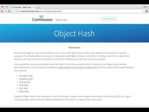 Introduction to Object Hash