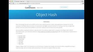 Introduction to Object Hash