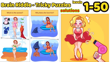 Brain Riddle - Tricky Puzzles Game - All Level 1 - 50 Complete Solution gameplay review IOS/ANDRIOD