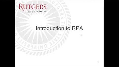 Robotic Process Automation in Accounting and Audit - Summer 2020 Prof. Abigail Zhang