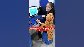 MS Word Page Background Color Print in just 5 sec🔥😲 #msword #excel #computer #viral