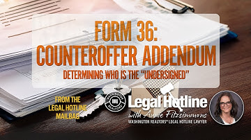 Formulier 36: Uitleg over het addendum bij het tegenbod: Juridische hotline: augustus 2025