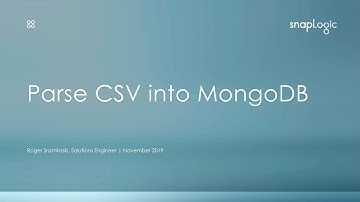 Parse a CSV file into MongoDB