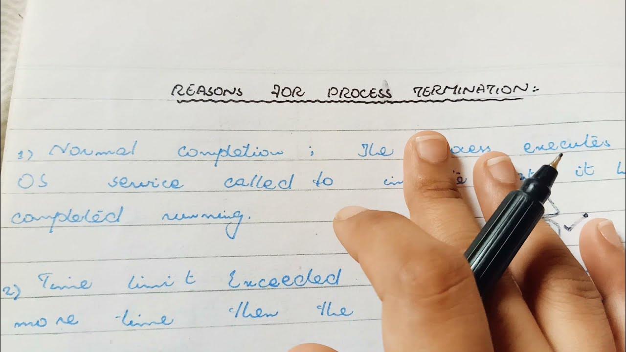 Reasons for process termination in operating system part 2 youtube