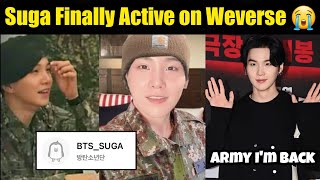 Suga Finally Active on Weverse 😭| Suga Missing Army 💜 New Military Update #bts