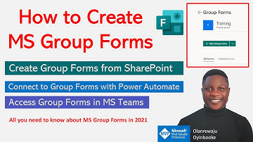 How to Create Microsoft Group Forms in 2022 and Connect power Automate to Group Forms