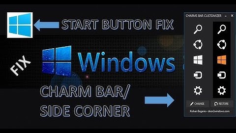 How To Fix Windows 8/ 8.1 Start Button & Charm bar / Side corners Not Working