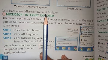 Class 4/lesson 7/Opening a website and Microsoft internet explorer