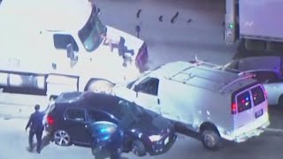 Police chase on 405 ends in violent crash; started with argument