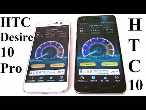 HTC Desire 10 Pro vs HTC 10 - Internet Speed Test