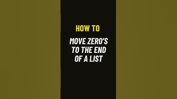 Data Engineering Coding Challenge: Move Zeros to End in Python #codinginterview #python #dataenginee