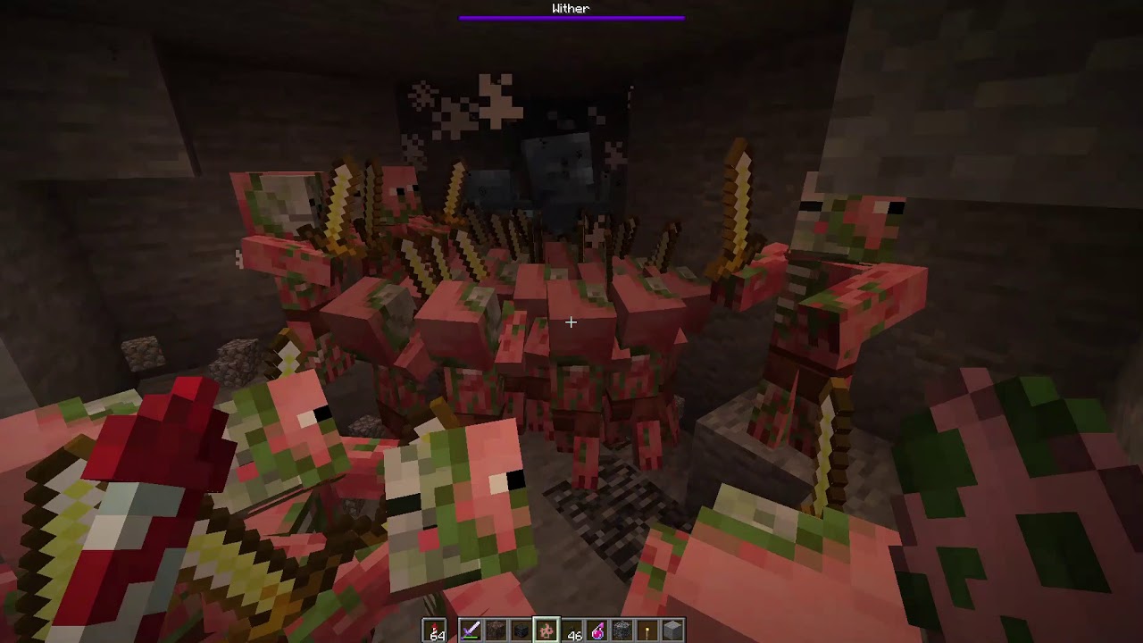 Zombie Pigmen do no damage to Wither YouTube