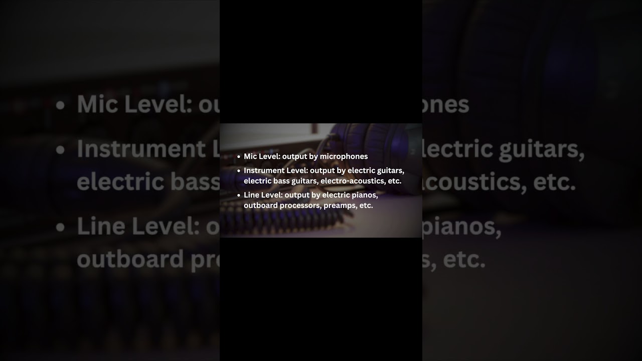 Your audio interface's inputs explained 