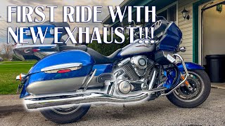 First ride with new mufflers! | Sharkroad Exhaust Install on Kawasaki Vulcan Voyager — Part 4