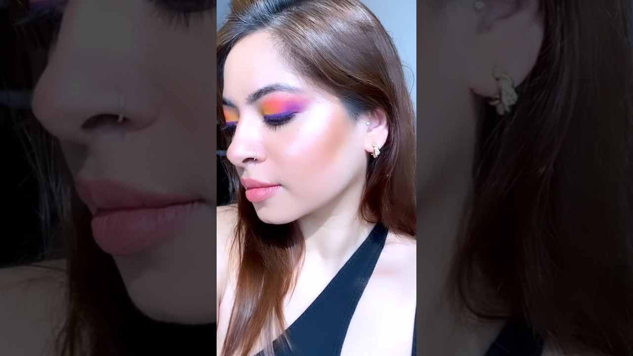 Sunset Makeup Look Vibes! Be Bold, bright & your colorful self✨ 