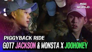 [C.C.] Thank you for the piggyback ride #MONSTAX #JOOHONEY #GOT7 #JACKSON