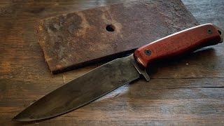 Survival Knife Made from Leaf Spring