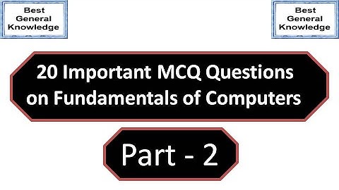 MCQ Questions on Fundamentals of Computers Part 2 | Mcqs | Multiple choice Questions on Computers
