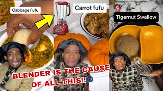 Austinecruise Reacts To All Different Types Of Blender Fufu Cabage Fufu Carrot Fufu?
