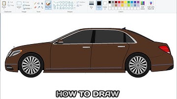 How to draw Mercedes Benz Car in computer Paint | Car Drawing.#cardrawing #mspaint