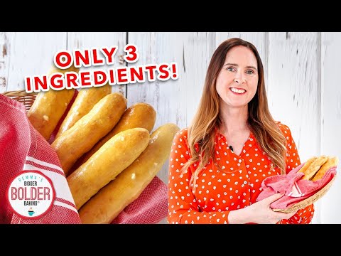 3-Ingredient Soft Breadsticks Recipe (No Yeast)