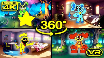 Smiling Critters cardboard voicelines animated (4 Critters) VR/4K 360°