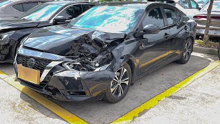 Masterfully Restoring a Classic Nissan Teana After Frontal Collision#Accident car repair #mechanic