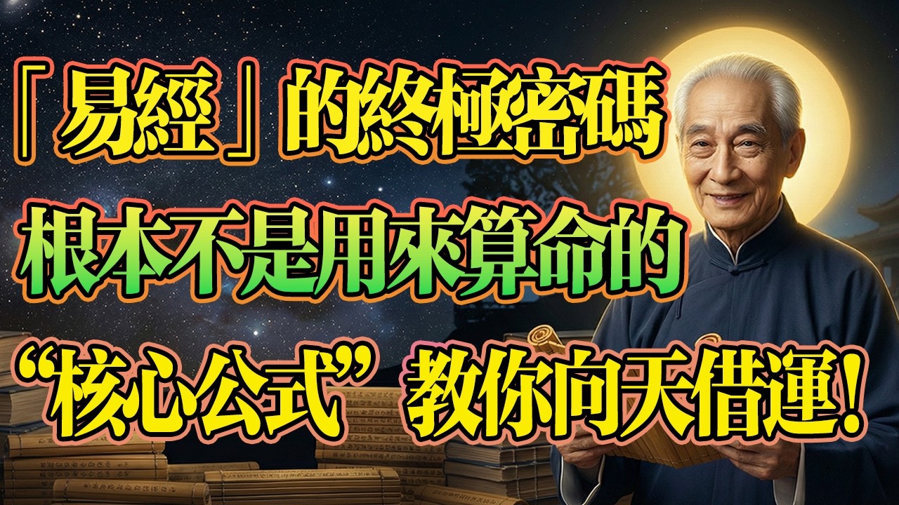 南懷瑾揭秘：想學會《易經》，根本不用背64卦！而他的終極密碼，根本不是用來算命的，“核心公式”教你向天借運！#南懷瑾 #易經智慧 #中年危機 #修心改命 #儒釋道 #易經 #公式 #預測 #國學