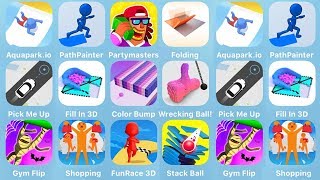 Aquapark.io, Path Painter, Partymasters, Folding Blocks, Pick Me Up, Fill In 3D, Color Bump 3D screenshot 5