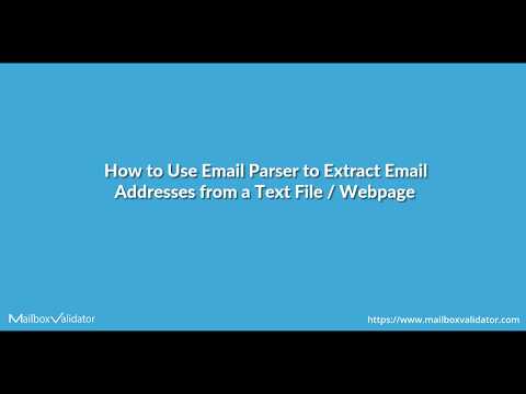 Email Parser to Extract Email Addresses From A Text file or A Webpage