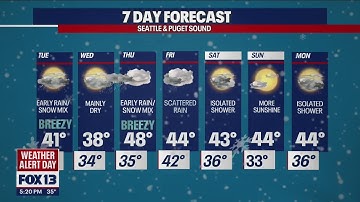 Rain/snow mix expected early Tuesday | FOX 13 Seattle